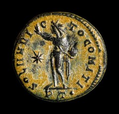 PT Star SOL Constantine I (the Great) – Sol Follis 312AD Ticinum mint Roman Coin