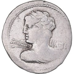 [#1170764] Coin, Licinia, Denarius, 84 BC, Rome, EF(40-45), Silver, Crawford:354