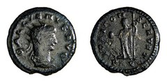Roman Imperial Coin Jupiter Gallienus. A.D. 253-268. Silvered AE antoninianus