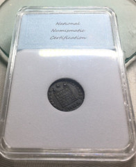 317-326 AD Crispus Roman AE Follis Reverse Campgate Cyzicus