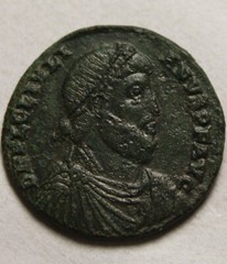 Rare Genuine Ancient Roman coin Julian II Apostate AE 1 361 Bull Stars Nicomedia