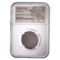 Roman AE of Diocletian (AD284-305) NGC(CH-VF) Coin Slab