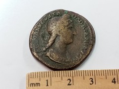 Roman Bronze Sestertius – Rome 117-138 AD – HADRIAN