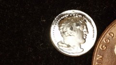 MINIATURE COIN 269 to 235 BC ROMAN DIDRACHM PROOF LIKE STERLING SILVER