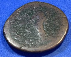 Sabina AE As Concordia Roman Empire 136-138 AD Scarce Posthumous Bronze Coin