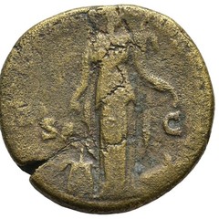 Roman Bronze Sestertius – Rome 138-161 AD – ANTONINUS PIUS – SC