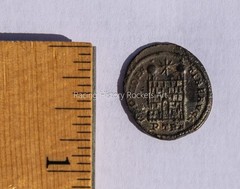 Roman Empire Constantius II AD 324-337 (BI Nummus) Coin Ancient Gated Fort
