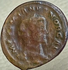 Ancient Roman Coin Emperor Maximianus 297-299 AD Genio Populi Romani Maximian