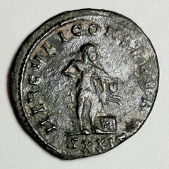 EMPIRE Emperor Maximian Herculius & Hercules with Club Roman Ancient Coin D981