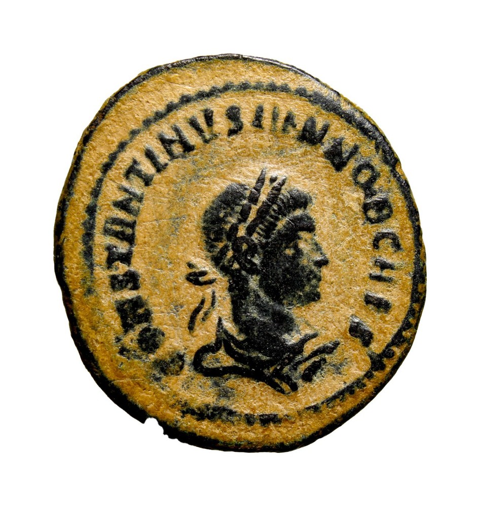 EXTREMELY RARE Constantine II. As Caesar, AD 316-337. Æ Follis Sol Roman Coin