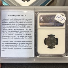 Roman Empire House of Constantine BI Reduced Nummus Licinius I AD 308-324 NGC