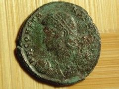 Constantius II AE follis. 351-355 AD. ANCIENT ROMAN IMPERIAL COIN ,cleaned