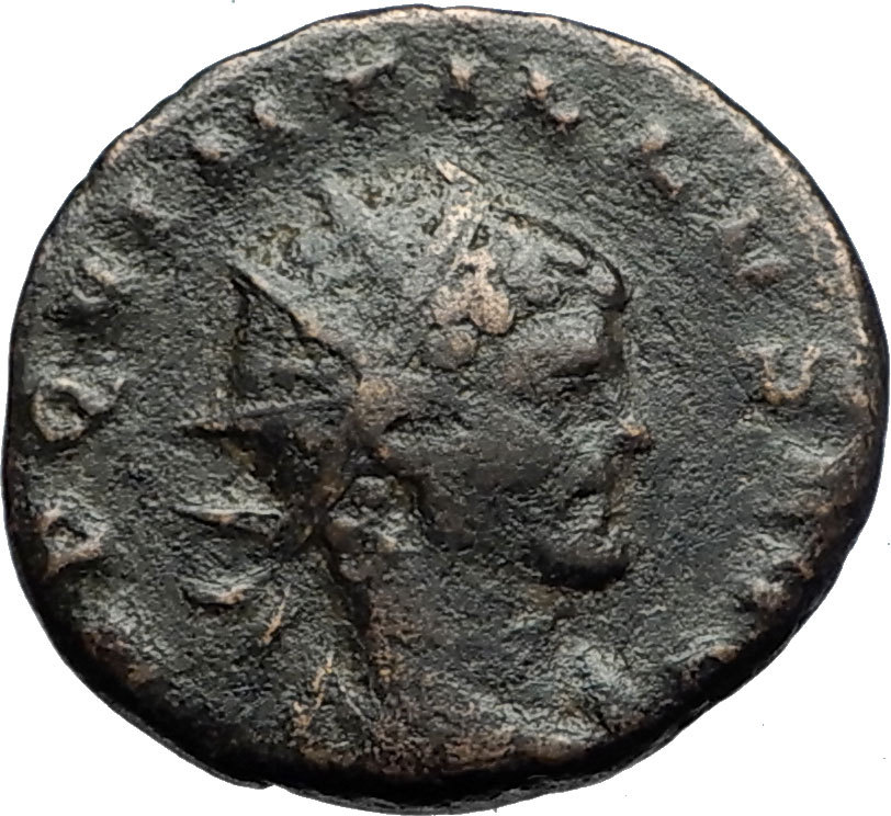 QUINTILLUS Authentic Ancient 270AD Genuine Original Roman Coin FORTUNA i71182
