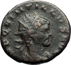 QUINTILLUS Authentic Ancient 270AD Genuine Original Roman Coin FORTUNA i71182