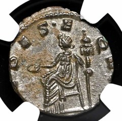 Aureolus. Romano-Gallic Usurper, AD 268-269. Antoninianus, NGC AU, Silvering