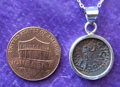 Pontius Pilate Genuine Ancient Jewish Roman Jesus Time Coin 925 Silver Necklace