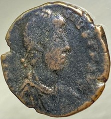 Genuine Ancient Roman Coin 379-383AD Emperor Theodosius Holding Globe Glory Rome