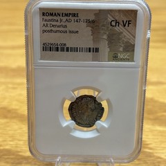 Faustina Jr Denarius AD 147-175/6 NGC Ch VF