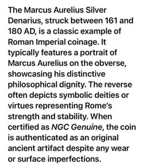 Emperor Marcus Aurelius Silver Denarius 161-180AD NGC Genuine Roman Coin