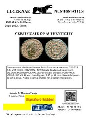 *Lucernae* Constantine I follis VOT XXX // •SMHA Heraclea 327-329