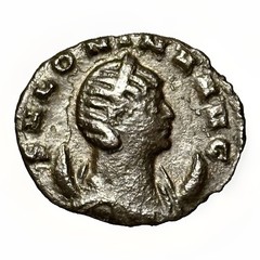 Ancient Roman Empress Salonina Silvered Billon (c. 254-268 AD)