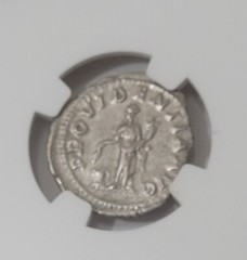 Ancient Silver Denarius, Severus Alexander NGC XF *Annona On Reverse* 231-235 AD
