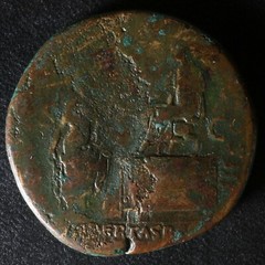 Hadrian Sestertius 119-120 Platform Rome RIC 568 Sesterce Hadrien