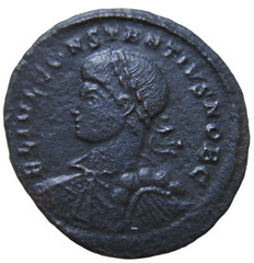 CONSTANTINE II, AS CAESAR. 317-337 AD. AE FOLLIS. TRIER MINT. CAMP-GATE REVERSE