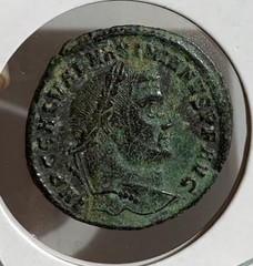 ROMAN. MAXIMINUS II (309-313 A.D). LARGE BRONZE FOLLIS (24mm & 5.2g)