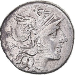 [#1170756] Coin, Saufeia, Denarius, 152 BC, Rome, EF(40-45), Silver, Crawford:20