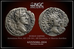 MARCUS AURELIUS NGC VF ROMAN COINS, AD 161-180. AR Denarius. A971