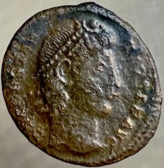 Genuine Ancient Roman Coin 337-350 AD Emperor Constans Wreath Authentic Rare