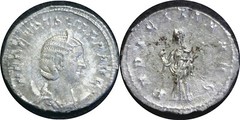 249-251 AD Roman Empire Herennia Etruscilla Pudicitia Stands AR Antoninianus