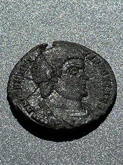 Roman Empire Coin, Chi-Rho Christogram, Magnentius AE Double Centenionalis 25 mm