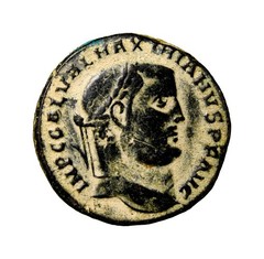 Certified Authentic Roman Coin Scarce Double Maximinus II AE follis, Antioch.