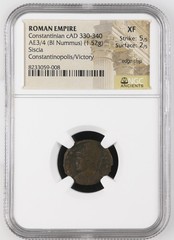 Roman Empire AD 330-340 AE3/4 (BI Nummus) Constantinian NGC XF