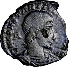 Constantius Gallus Roman Coin Aquileia LXXII Fallen Horseman RIC 194 Rare aEF