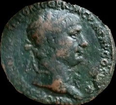 Trajan 98-117 AD .AE AS Oval SHIELD . Rome .Cr 103-111 AD. Roman Empire. Rare
