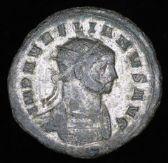 Roman Coin Aurelian BI Antoninianus Sol with Two captives Serdica mint 274 AD.