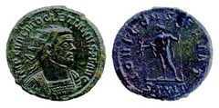 ROMAN DIOCLETIAN TICINUM MINT AD 288 RIC V 225 SXXIT AE Bronze ANTONINIONIS 22mm