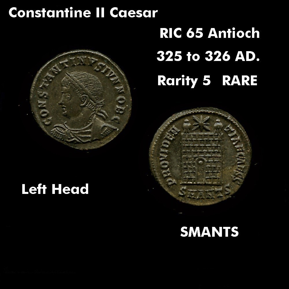 Constantine II as Caesar. Rarity 5 Left Head. Camp Gate. Looks A PERFECT Coin