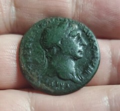 TRAJAN, 98-117 AD. AE SESTERTIUS REALISTIC YOUNG PORTRAIT PetetheGreek 204