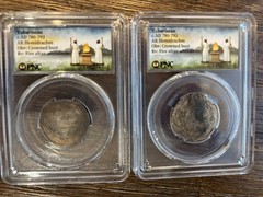 2x Tabaristan AR Hemidrachm Silver Ancient Coins Fire Altar