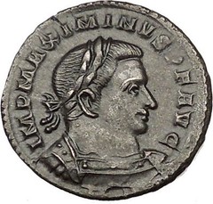 Maximinus II ‘Daia’ 310AD Ancient Roman Coin Genius Cult Protection i53325