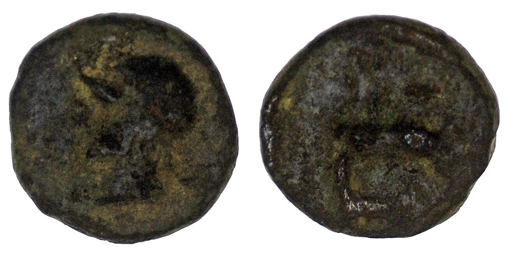 1/2 Calco. Carthage Nova. Ae. Hispania Antigua. AB-399. Fine / BC Interesting