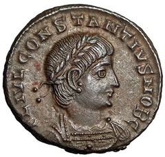 Constantius II Caesar “Two Soldiers” Antioch Mint State