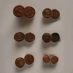 Roman Bronze Coin Set 312 AD Battle of Milvian Bridge Constantine the Great