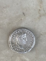 Augusto ar-Denario, 30 a.C.-14 d.C. ,Lugdunum; IMPERO ROMANO