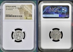 Roman Emperor Severus Alexander Silver Denarius 222AD-235AD Ancient NGC Genuine