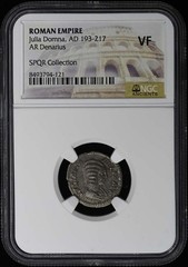 Julia Domna, AD 193-217 ROMAN EMPIRE AR Denarius NGC VF20